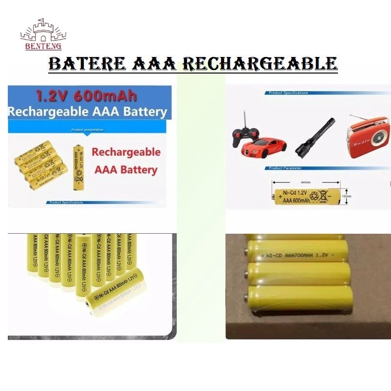 BA3- Baterai AAA Rechargeable 1,2 V Bisa Di Cas Ulang