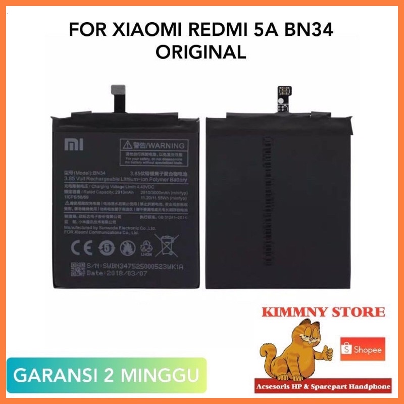 Batre Baterai Redm 5A BN34 BN-34 BN 34
