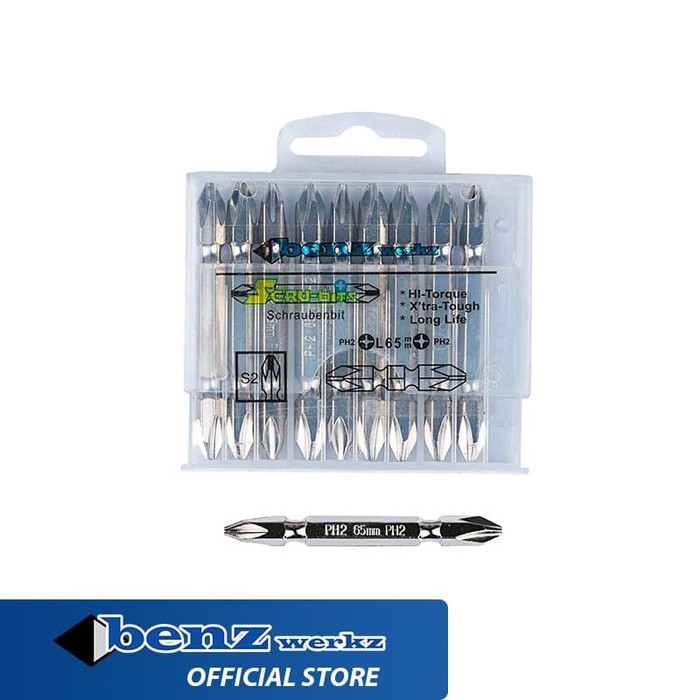 Benz Mata Obeng Angin PH 2 Screwdriver Bits Magnet PH 2 65 Mm +/+ PH2 x 65mm PH 2 PER PCS / Mata Bor Obeng PH2 PH 2