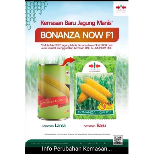 Benih Jagung Manis Var. Bonanza F1 (PT. East West Seed Indonesia Cap Panah Merah)