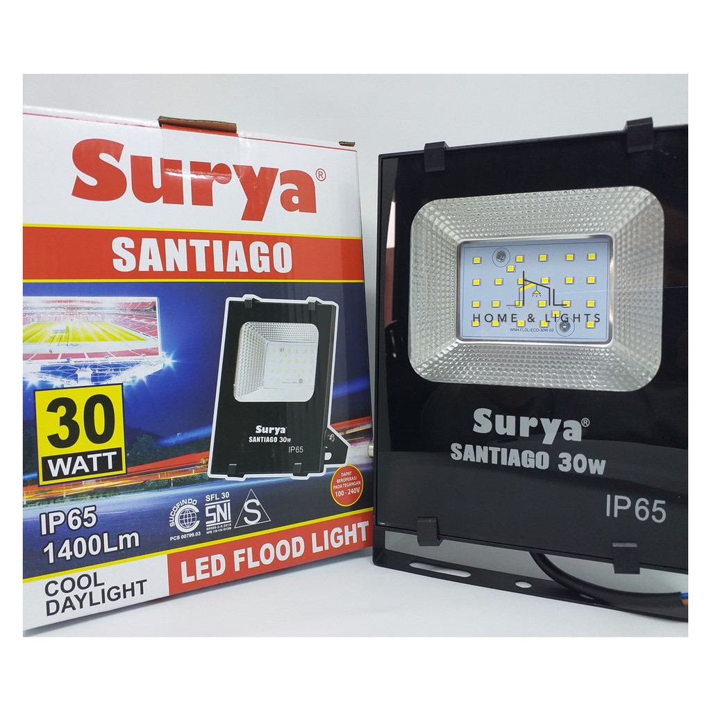 Lampu Sorot 30W LED Flood Light Surya Santiago