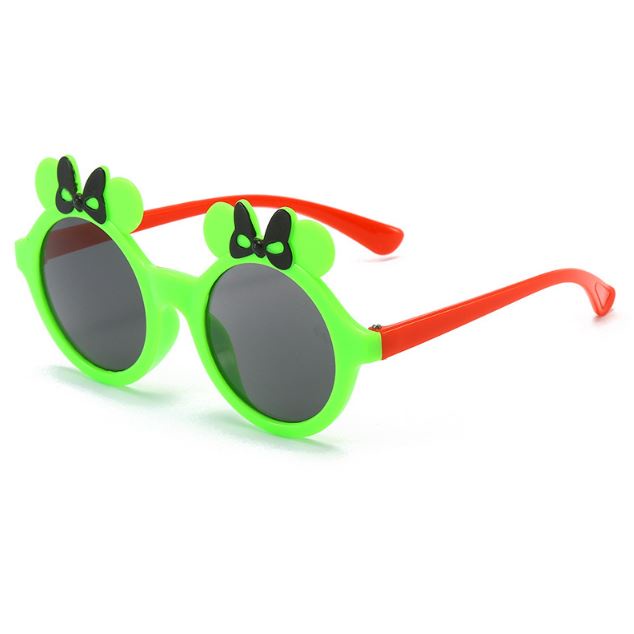 YSM Kacamata Anak Fashion Motif Pita Kacamata Anak Motif Bunga Matahari Kacamata Hitam High Quality Kids Sunglasses Kaca Mata Murah Import-PIT HIJAU MRH