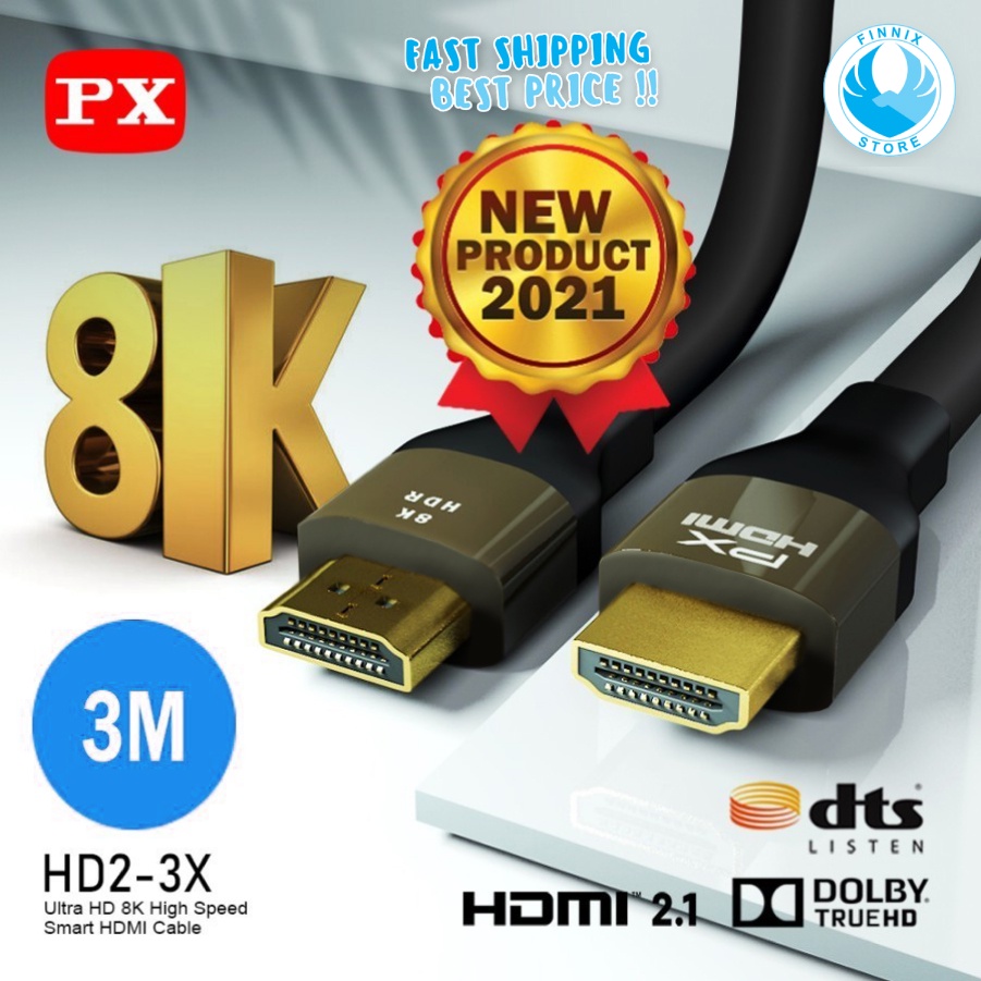 Kabel PX 2.1 High Speed 8K HDR HDMI Cable 1.2M 1.8M 3M