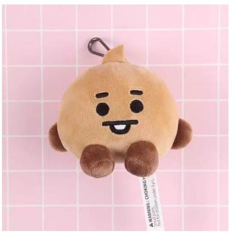 Boneka Gantungan Kunci Karakter BTS21 Lucuu Imut Hadiah Kado