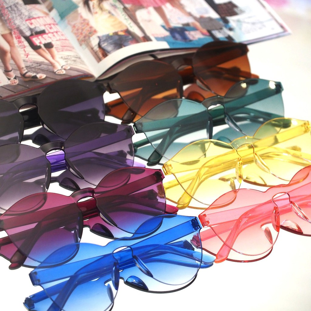 Kacamata Jelly Pria Wanita Kacamata Fashion Murah / Kaca Mata Candy Sunglasses Korea Warna Warni-7