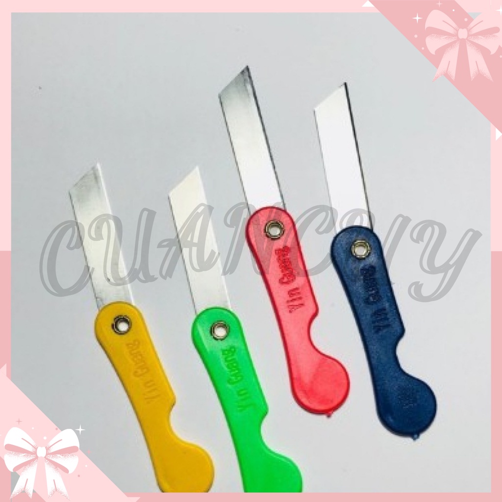 

Cuancuy - Pisau / Pisau Cutter / Pisau Cutter Mini Lipat Silet Tajam Gagang Warna-Warni Kecil Cuter Lipat Mini Isi Cutter Buku Kecil Alat Tulis ATK Perlengkapan Kantor Potong Kertas Serbaguna Cutter Mini Size Travel Kater Knife Art Pisau Ukir Termurah COD
