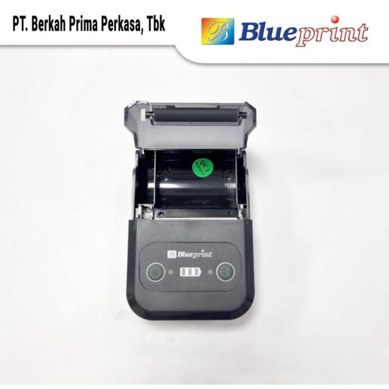 Portable Printer Thermal Mini Bluetooth BLUEPRINT ECO58 Baterai 18650 charger type c