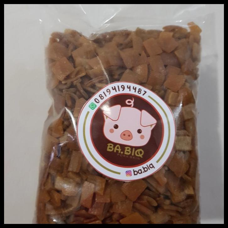 

DISKON TERBATAS !!! KERUPUK KULIT BABI (NON HALAL) CHICARON DOROKDOK BABIQ MENTAH 1 KG TERLARIS