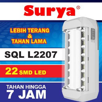 Surya Lampu Emergency SQL L2207 Light LED 22 SMD Rechargeable