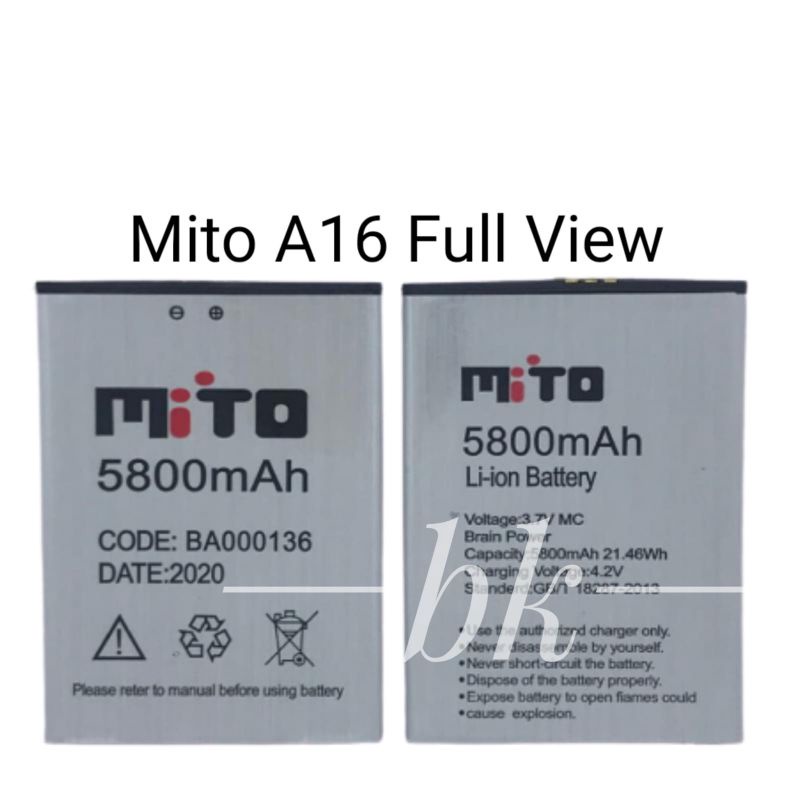 Baterai Batre Hp Mito A16 Full View Batere Mito BA000136 Battery