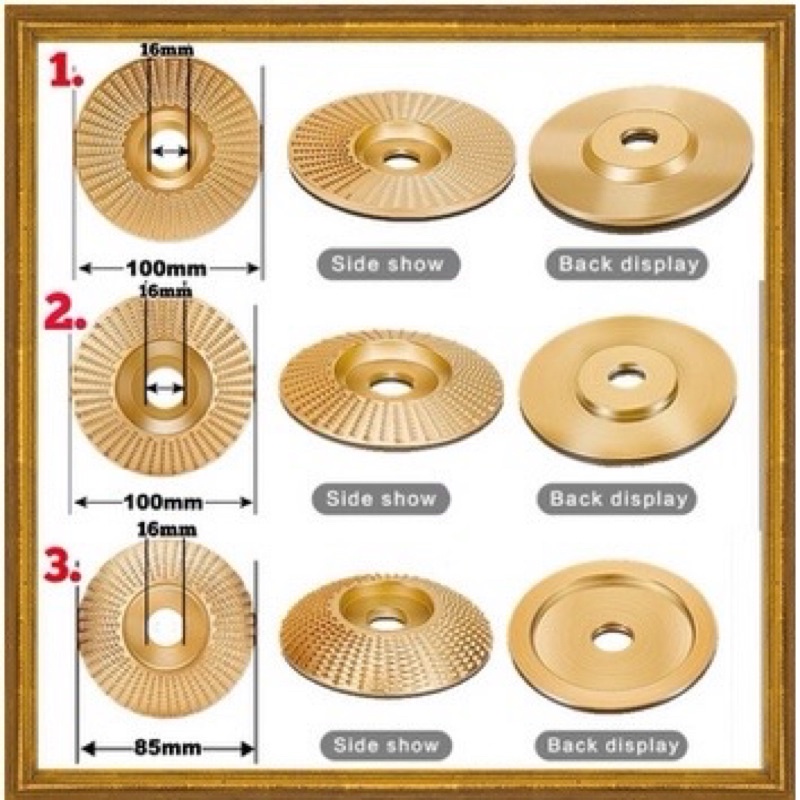 Mata Gerinda Ukir Kayu Wood Carving Disc Parut Kayu Ampals Kayu Wood Shaping Disc