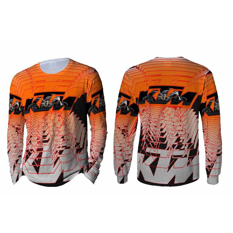 Kaos Pria Lengan Panjang KTM 3D Full Print Sublimation 007