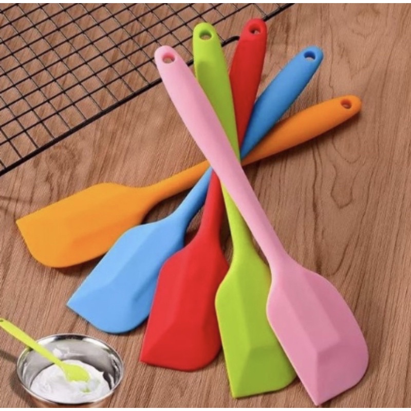 Spatula Sutil Silikon Masak Foodgrade Sodet Solet Masak Bikin Kue Mpasi Bayi // Spatula Stainless Sutil Set