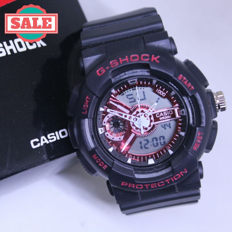 Promo JAM MURAH G SHOCK GA 110 BLACK LIST RED
