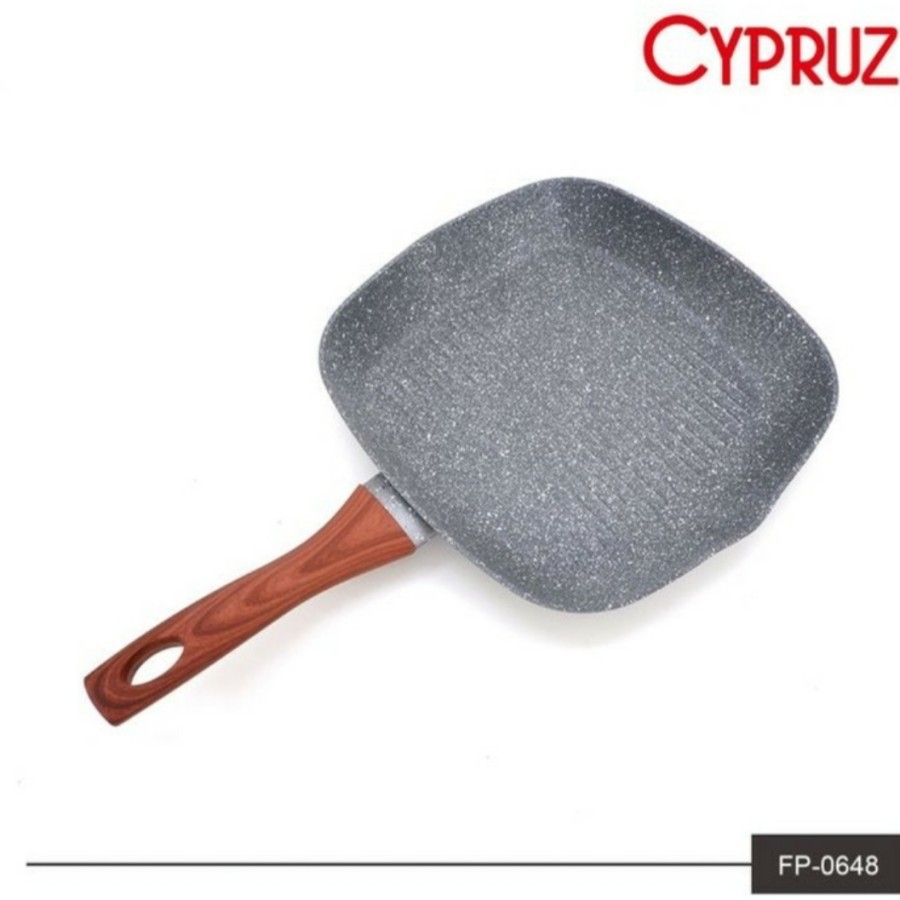 Cypruz FP-0648 Grill Pan Induksi Marble 28cm|Penggorengan BBQ 28 CM