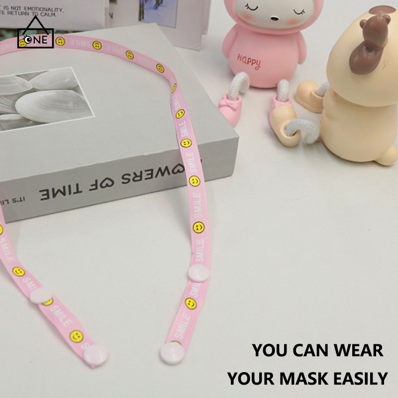 COD❤Anak Masker Tali Gantung Warna-warni Masker Wajah Lanyard Masker Pemegang Adjustable A one