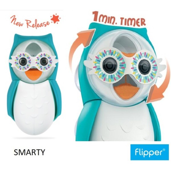 Flipper Owl Smarty Blue Tempat Sikat Gigi Lucu Bentuk Burung Hantu