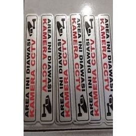 

STRIKER CUTTING STIKER TULISAN AREA INI DI AWASI CCTV 1SET 2PCS