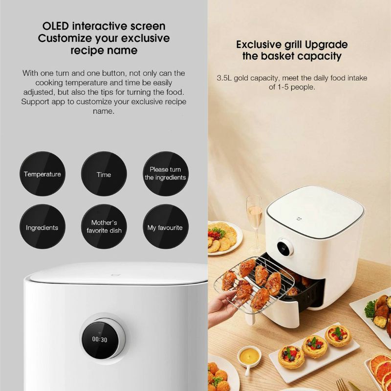 Mi Smart Air Fryer 3.5L With OLED Touch Screen