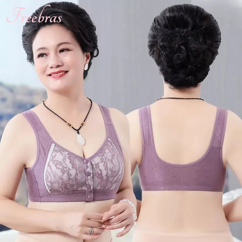 Seamless Bra Sisipan Rompi Renda Wanita Tanpa Kawat Bra Sexy Pakain Dalam Push Up Bh Seksi Kancing D