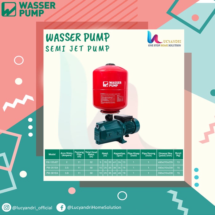 Pompa Semi Jet Pump WASSER PW-381 EA