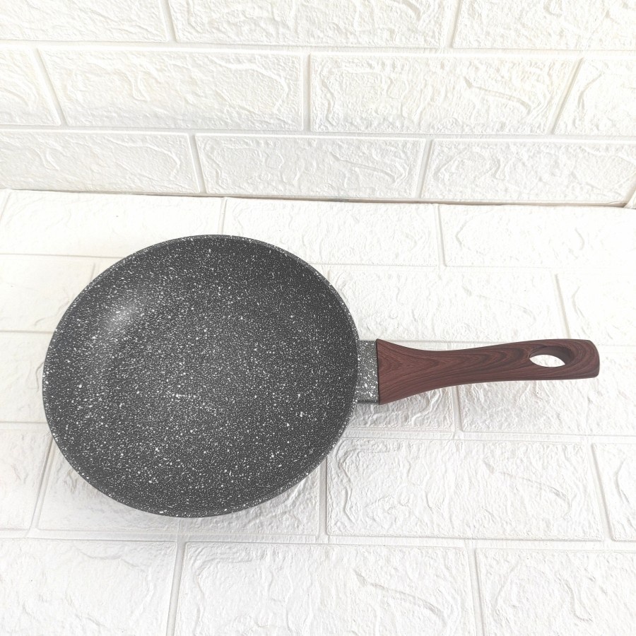 Cypruz Fry Pan Marble Panci Wajan Penggorengan Induksi Anti Lengket 22 cm FP-0631