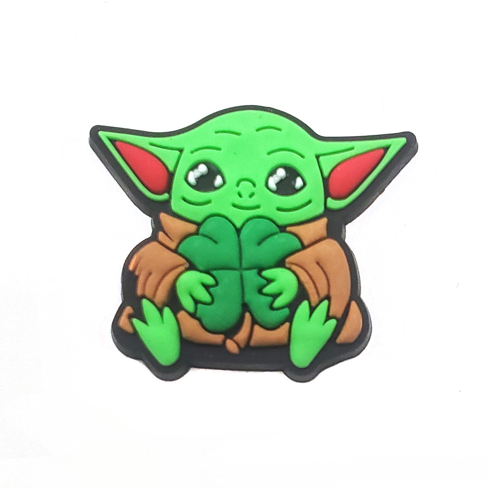 yoda lucu Crocs Pin Jibbitz sandal kartun shoe charms DIY Dapat Dilepas decorate Lubang Sepatu accessories anak hadiah Natal