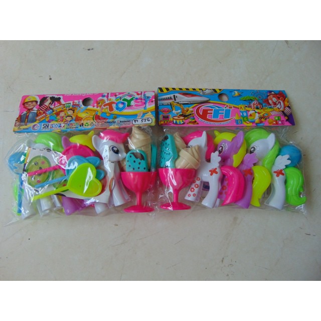 Mainan Kuda Poni Plastik Set Ice Cream FI-556