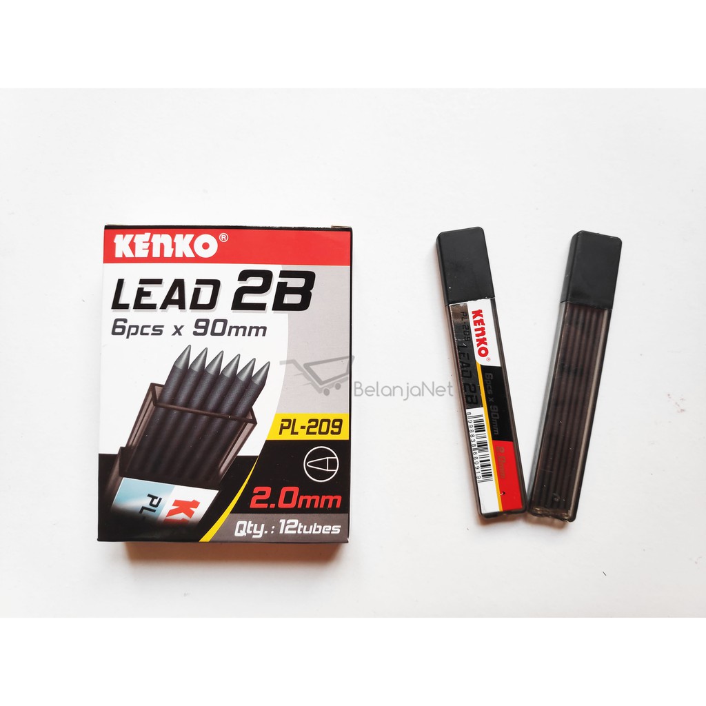 Isi Pensil Mekanik Kenko Lead 2B 2.0 mm PL-209 [1 LUSIN = 12 PCS]