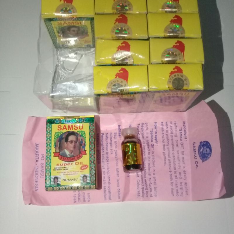 minyak oles Samsu oil asli untuk pria tahan lama