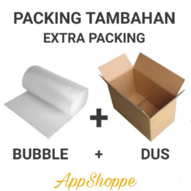 

bubble wrap dan kardus untuk tambahan packing