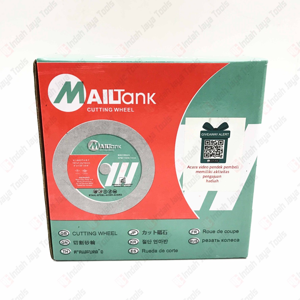 MAILTANK Batu Potong 4 x 1.2 Besi Stainless Cutting Gerinda