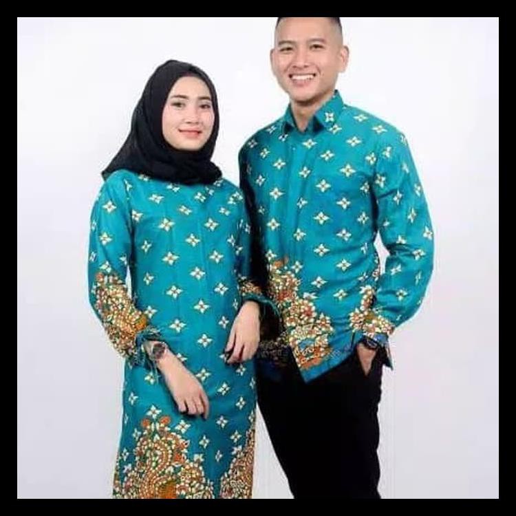 Terdepan Baju Atasan Batik Pria Wanita Tosca Pekalongan Halus Kemeja Seragam - Hijau Tosca Dijamin