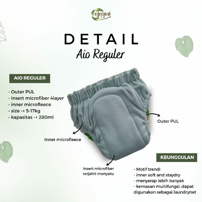 Clodi Bayi Ningrat AIO Reguler (5 -17 Kg) dan Aio Jumbo (15-25kg)