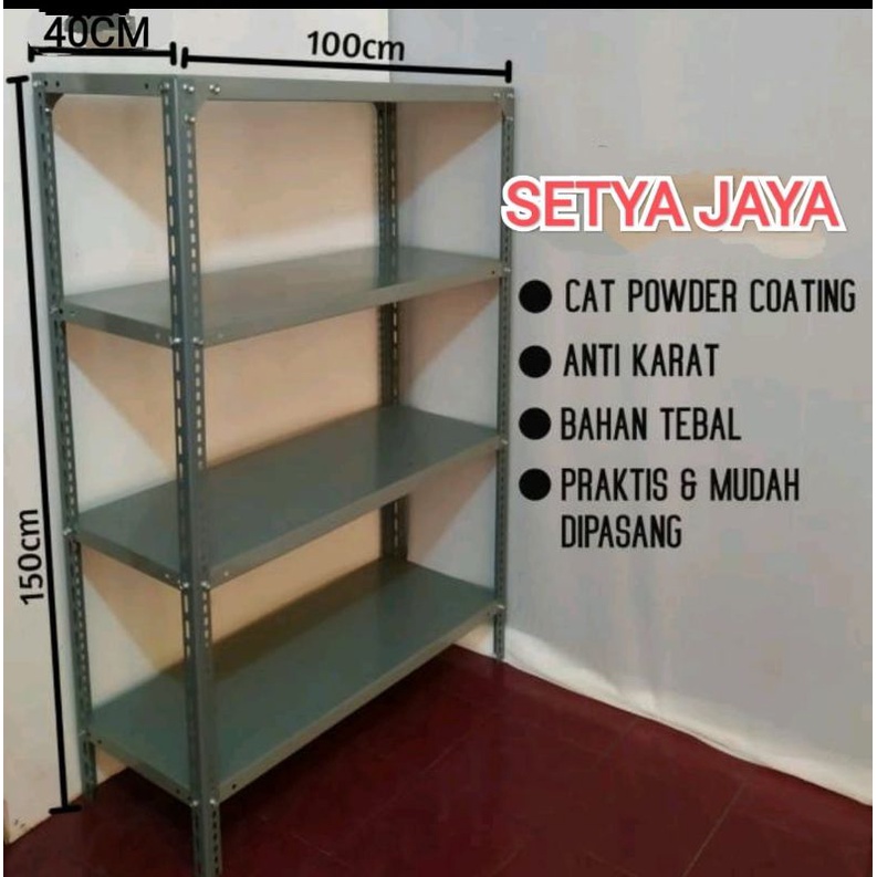 RAK BESI SIKU LUBANG 4 SUSUN SERBAGUNA