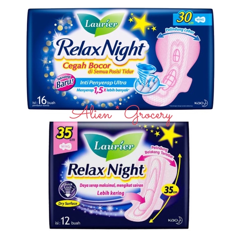 Laurier RELAX NIGHT 30 cm 35 cm isi 8 isi 12 isi 16