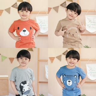 PROMO 7.7 Kaos Anak 1 - 5 Tahun Smilee Tshirt Animal Kaos Atasan Anak Sehari Hari Cotton