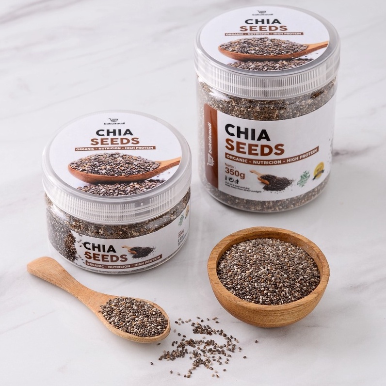 Organic Chia Seed Grade A Premium Quality Original 100% Murni non GMO Asli / Biji Chia Seeds Hitam Organik Chiaseed Chiaseeds Cia seed Original