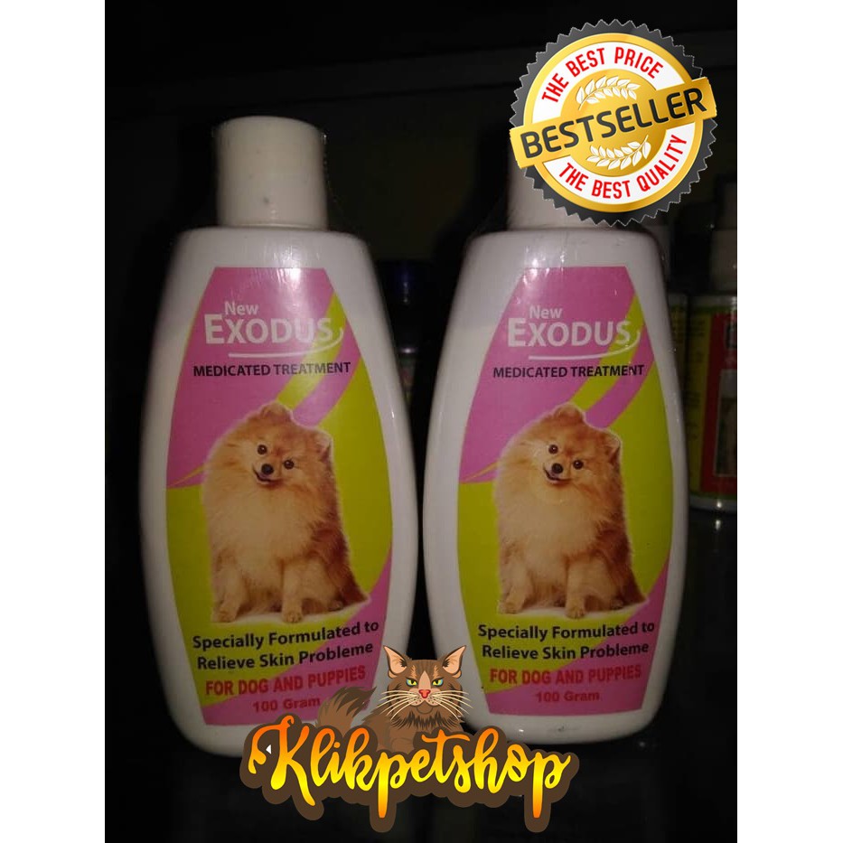 Bedak Anjing Talc Medicated Anti Jamur 100 gr Exodus Dog Original