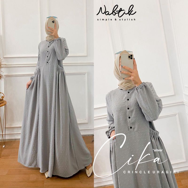 Gamis Crincle AirFlow URAGIRI DOT //JF1152