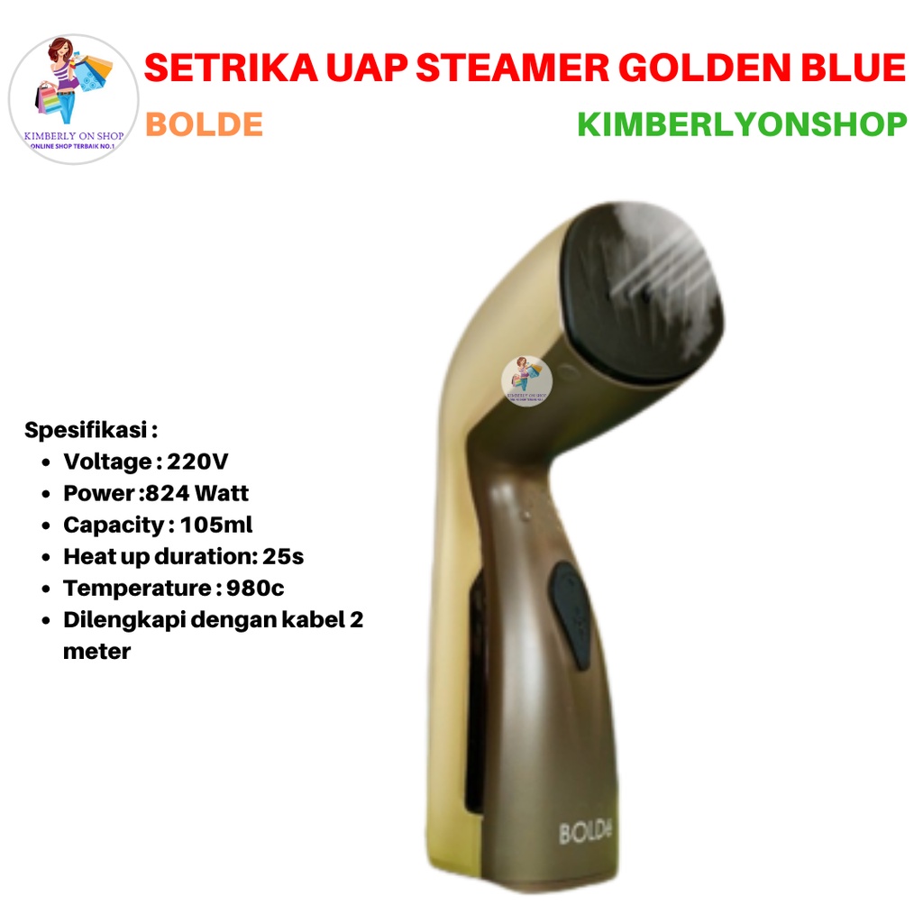 Setrika Uap BOLDe Super Steamer Laviola Dan Golden Blue