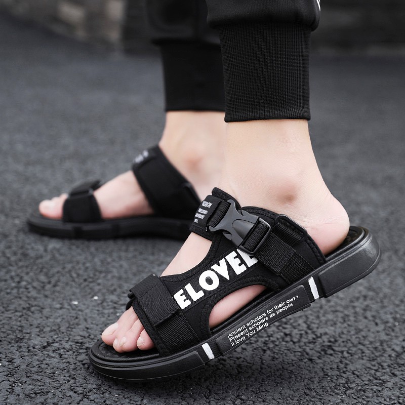 FOKU Sandal Pria Sandal Slide Sendal Pantai Pria Kasual Sandal Gunung Terbaru