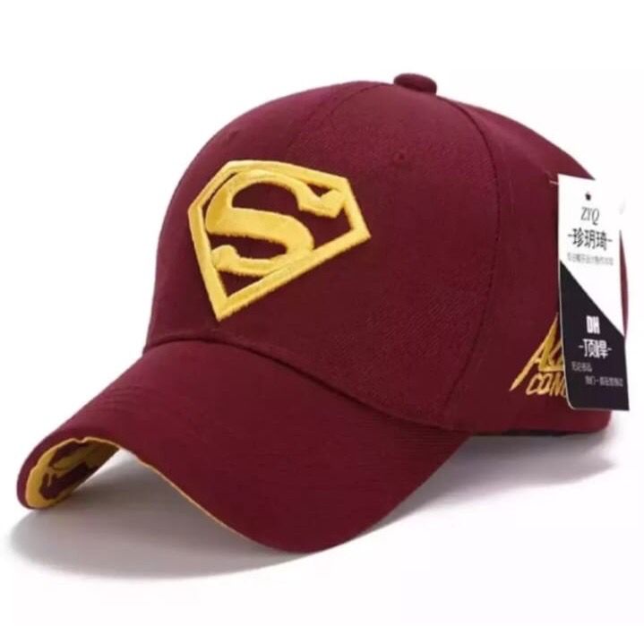 Topi Baseball Premium Motif Simbol Superman