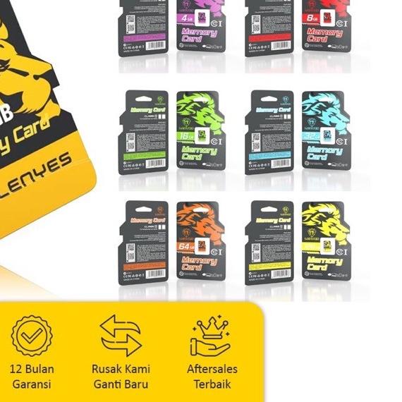 ➩ LENYES Memori Micro SD 4GB/8GB/16GB/32GB/64GB CLASS 10 - Up to 90MB ♠