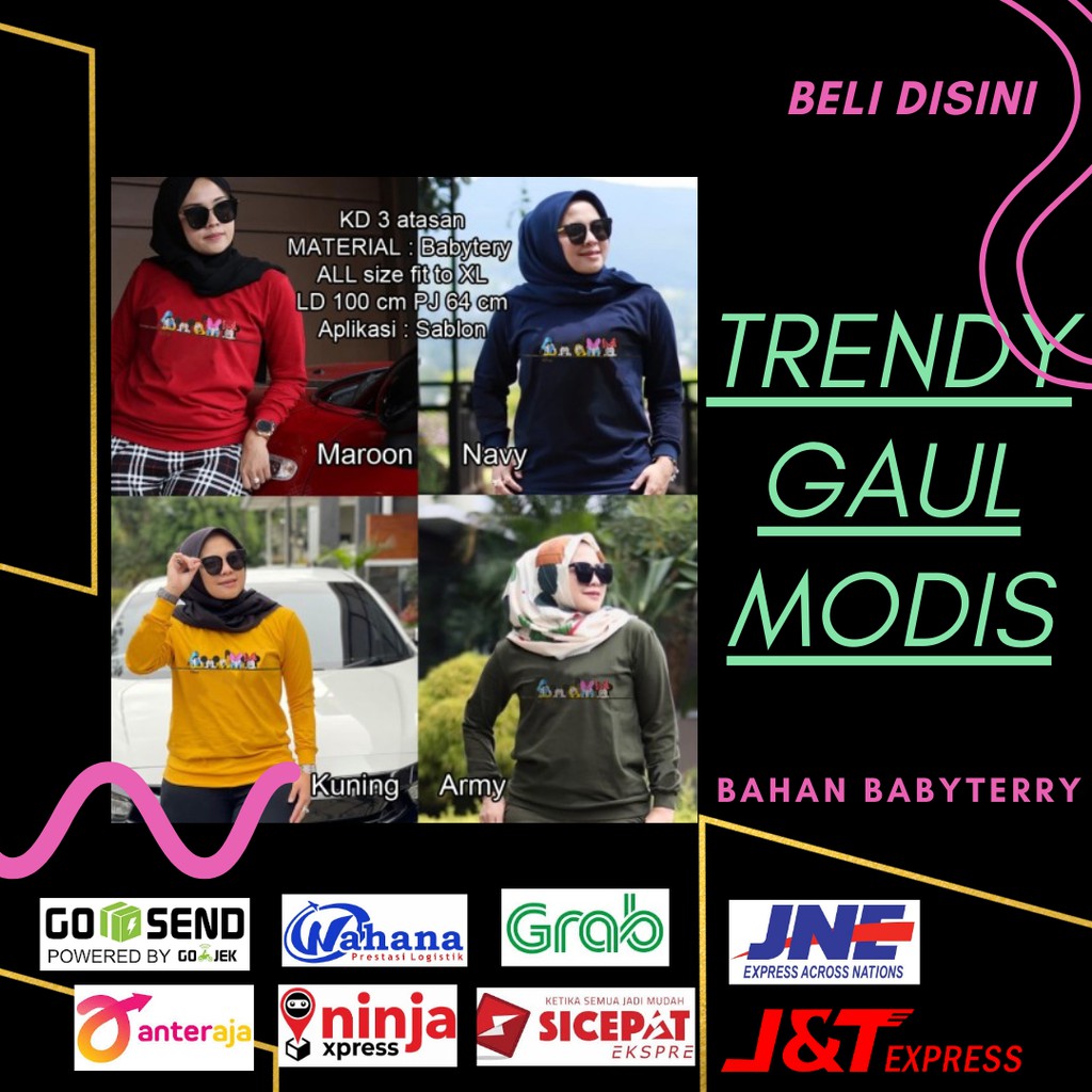 Kaos Atasan Cewek Wanita Lengan Panjang Terbaru Terlaris Kartun Disney All Item