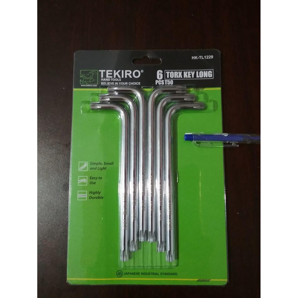 PROMO MURAH !!! KUNCI L BINTANG PANJANG TEKIRO T50 / TORX KEY TEKIRO T 50 (per set)