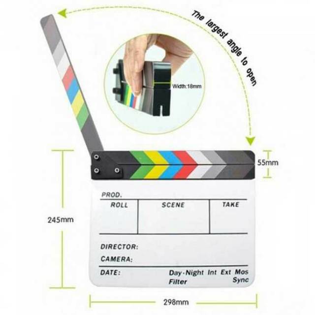 TaffSTUDIO Profesional Clapper Board Colorful Acrylic