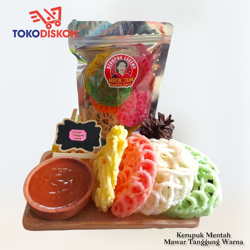 

Kerupuk Mentah Mawar Tanggung Warna - Krupuk / Premium