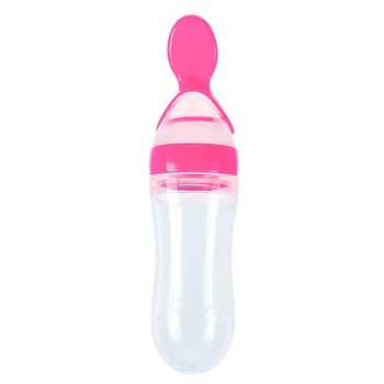 Sendok Botol Makan Bayi MPASI silikon Silicone Baby Feeding Bottle Spoon