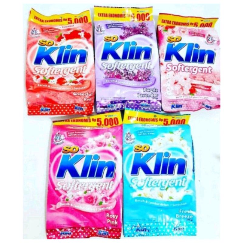 SO KLIN SOFTERGEN DETERJEN BUBUK 250G KEMASAN 5000